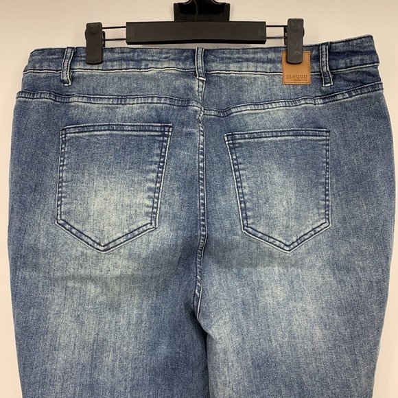 Eloquii Jeans Olivia Sculpting Skinny High Rise Blue Denim - Picture 10 of 14